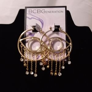 BCBGeneration Evil Eye Hoop Dangle Earrings